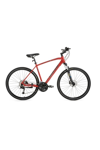Bisan TRX 8500 ERKEK ŞEHİR BİSİKLETİ 46CM HD 28 JANT 27 VİTES MAT KIRMIZI SİYAH
