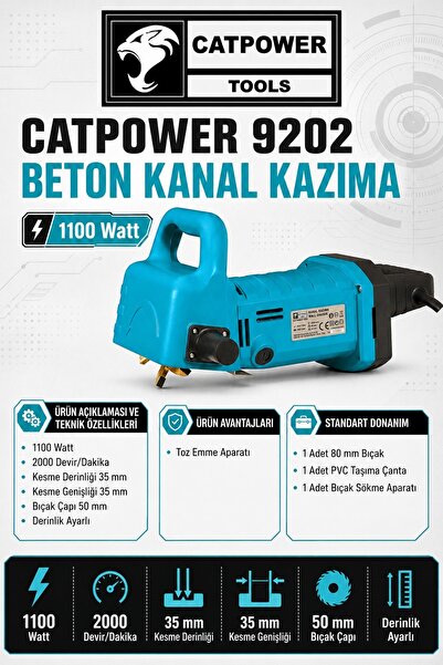 Cat Power Catpower 9202 Beton Kanal Kazıma