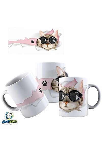 Ghostbastır Design Cat Mug |   Single Piece K0278