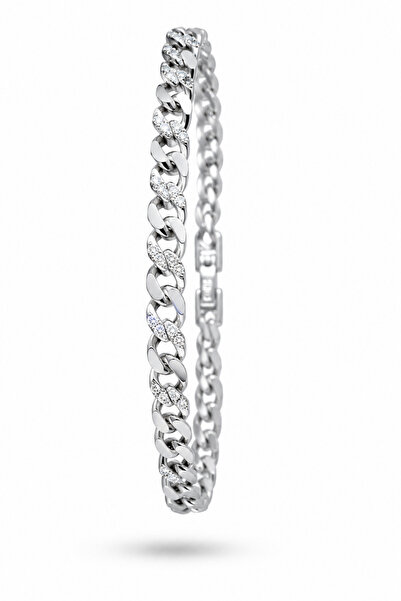 Balenbi Jewelry Women's Stone Detailed Tarnish Resistant Steel Chain Bracelet...