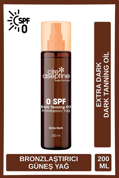 CIRE ASEPTINE Yoğun Bronzlaştırıcı Güneş Yağı Sprey 0 SPF Extra Dark Koyu Bro...