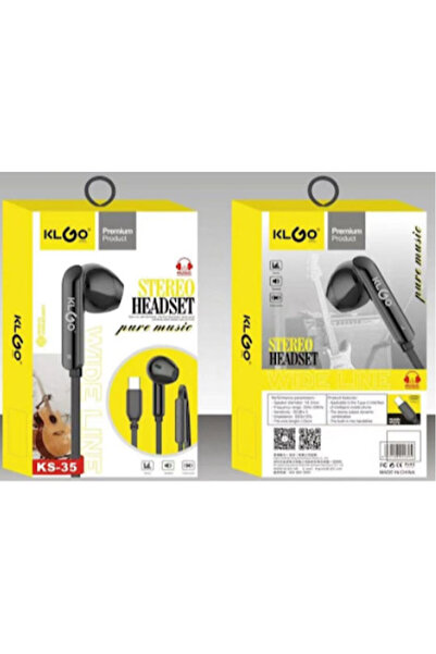klgo GB-617003 Ενδοωτικά ακουστικά handsfree με υποδοχή USB-C, Μαύρο