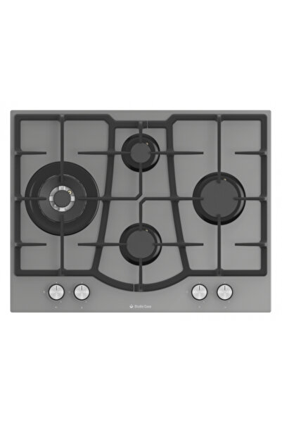 Studio Casa Plita gaz incorporabila Elegance Grey, 70 cm, 4 arzatoare gaz, Wo...