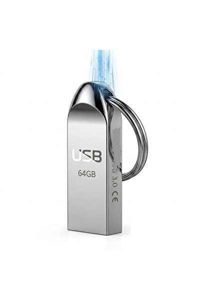 Generic Premium 64GB Metal Keychain Flash Drive – Portable USB 3.0 High-Speed...