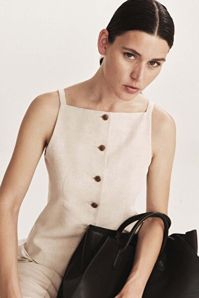 H&M Linen-blend waistcoat