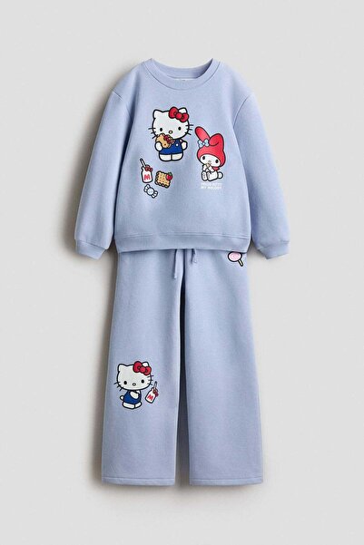 H&M 2-piece printed sweatshirt set