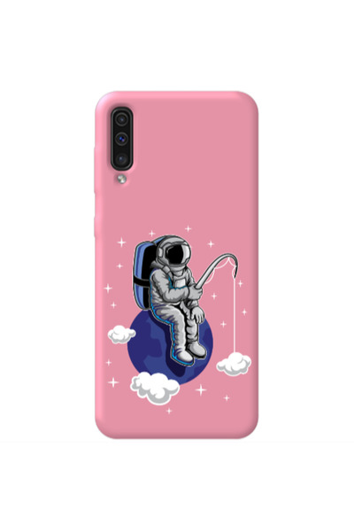 Other Samsung A70 Fishing space Pink Colored Silicone TPU Θήκη