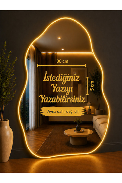 levvas Kişiye Özel Ayna Yazısı Stickerı 30x5 cm | Ayna Dekor Yazısı | Ev Deko...