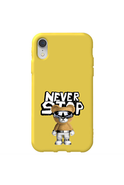 Other Apple iPhone Xr Never stop Yellow Colored Silicone TPU Θήκη