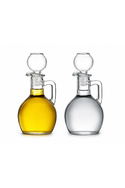Blusmart Set de 2 sticle mici pentru ulei/oțet, Sticlă+PVC, 170 ml, 15x7.5x7....