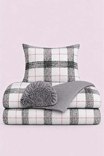 İQON Elastic Sheet Duvet Cover Set Single Size Outlt1 Pnna