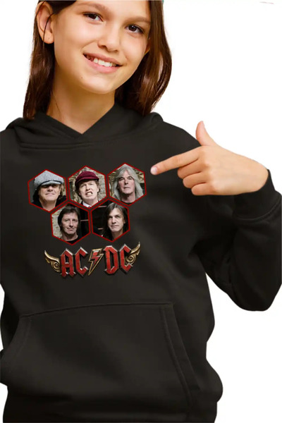 OEM Hanorac Copii Fete ACDC Rock Vibe ACDC Merch
