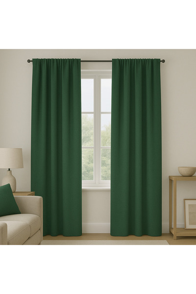 ArasyaHome Draperie de Textura Groasa 80% Blackout Sankt Petersburg Verde Sma...