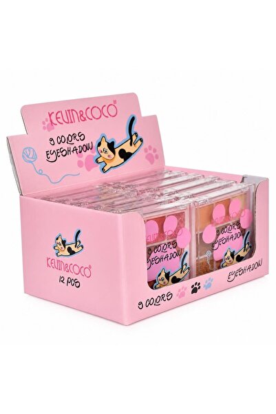Flippy Set 12 Palete Farduri de Pleoape Kevin&Coco, 9 Nuante, Finisaj Mat si ...