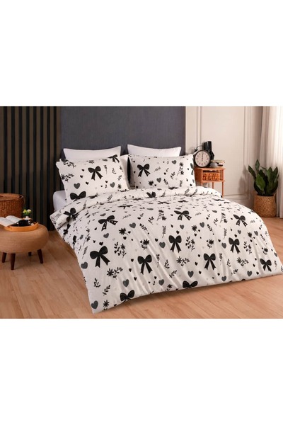 Newsevinç Ev Tekstili Motif Patterned Double Duvet Cover Sets 200 X240 cm 3 P...