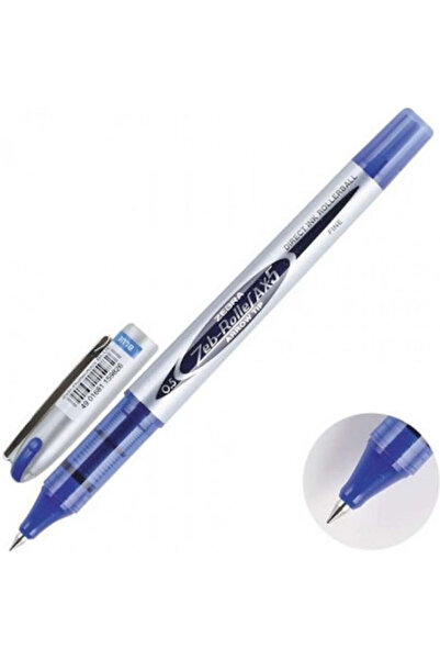 Zebra Zeb-roller Στυλό Rollerball 0.5mm Ασημί με Μπλε Μελάνι Κωδικός: 15982Z