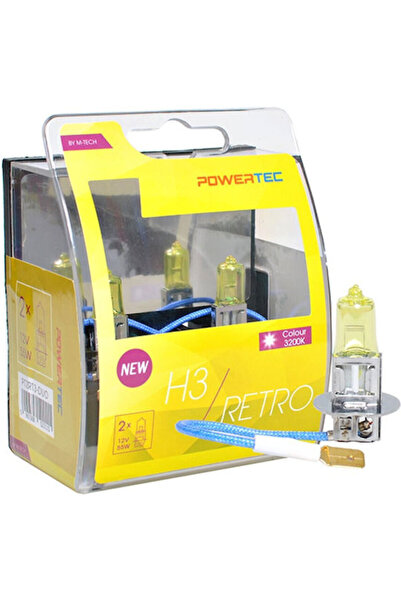 M-TECH Λάμπες Αυτοκινήτου & Μοτοσικλέτας Powertec Retro H3 Αλογόνου 3200K Θερ...