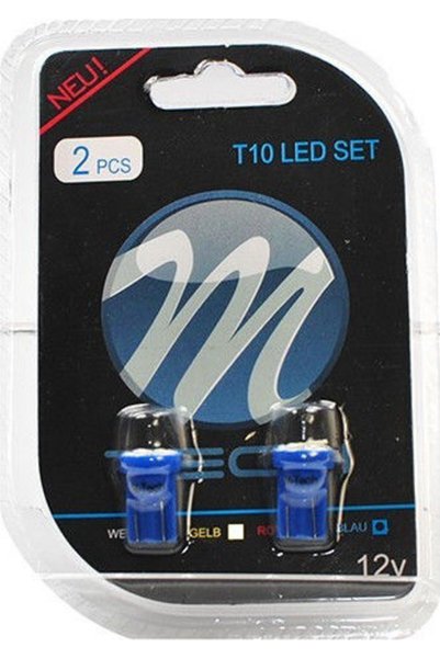 M-TECH Λάμπες Αυτοκινήτου & Μοτοσικλέτας T10 LED Κόκκινες 12V 0.32W 2 τεμάχια