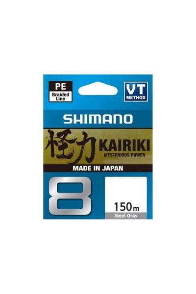 Shimano Kairiki 8x 150 mt Steel Gray (Gri) Örgü İp Misina