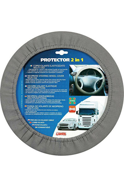 Lampa Car Steering Wheel Cover Protector 2in1 with Diameter 34-45cm Synthetic...