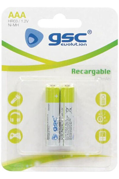 GSC Game World Επαναφορτιζόμενη Μπαταρία AAA 800mAh 1.2V 2 τεμάχια