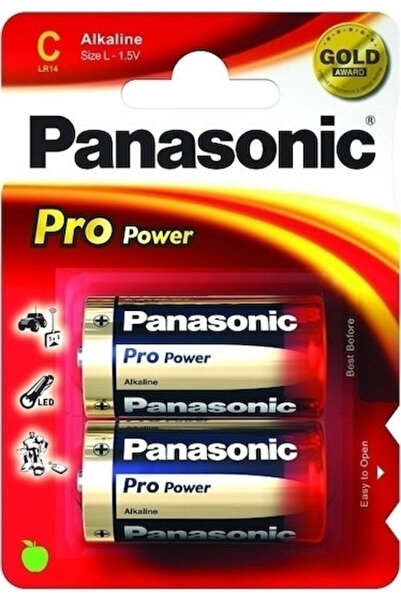 PANASONIC Συσκευασία 2 τεμαχίων Αλκαλικές Μπαταρίες C Pro Power 1.5V Κωδικός:...