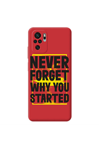 Other Xiaomi Redmi Note 10S Never Forget Red Colored Silicone TPU Θήκη