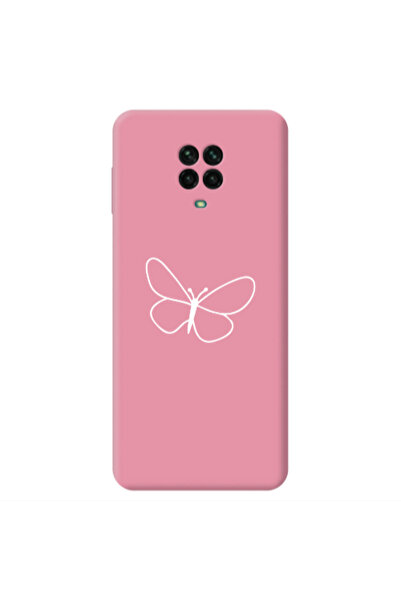 Other Xiaomi Redmi Note 9 Pro butterfly Pink Colored Silicone TPU Θήκη