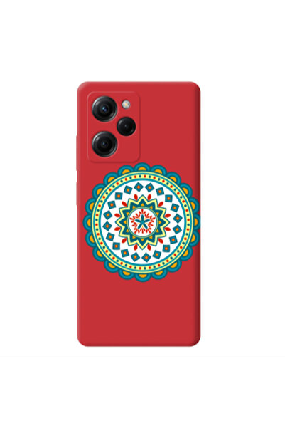 Other Xiaomi Poco X5 Pro Mandala D11 Red Colored Silicone TPU Θήκη