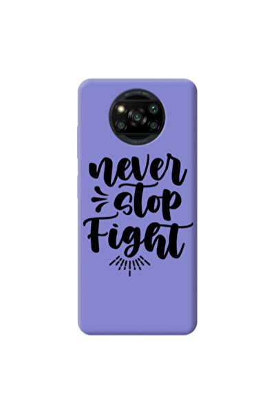 Other Xiaomi Poco X3 /X3 Pro Never stop fight Purple Colored Silicone TPU Θήκη