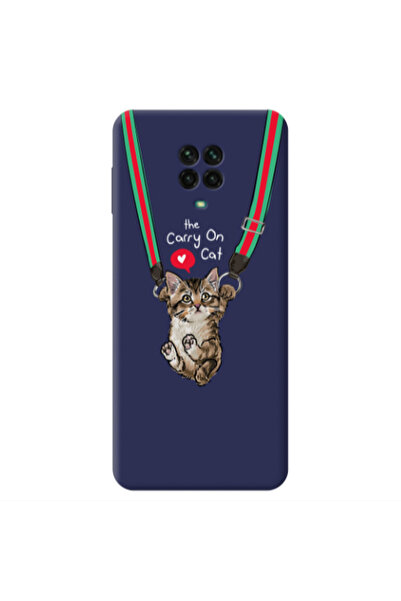 Other Xiaomi Redmi Note 9 Pro Swinging cat Dark blue Colored Silicone TPU Θήκη