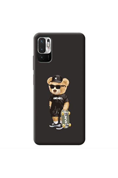 Other Xiaomi Redmi Note 10 Pro 5G Bear with glasses Black Colored Silicone TP...