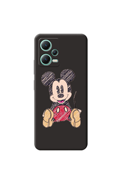 Other Xiaomi Redmi Note 12 Pro 5G Mickey mouse 2 Black Colored Silicone TPU Θήκη