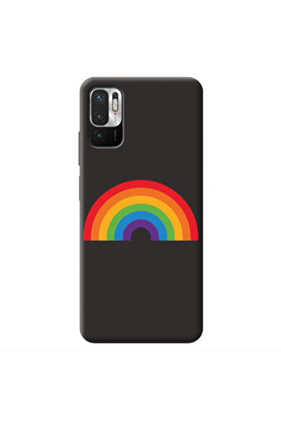 Other Xiaomi Redmi Note 10 Pro 5G Rainbow Mini Black Colored Silicone TPU Θήκη