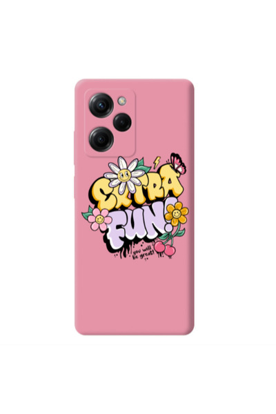 Other Xiaomi Poco X5 Pro Extra Fun Pink Colored Silicone TPU Θήκη