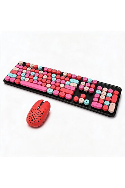 Urban URBANNX 104Keys Retro Wireless Keyboard and Mouse Combo, 3 DPI Adjustab...