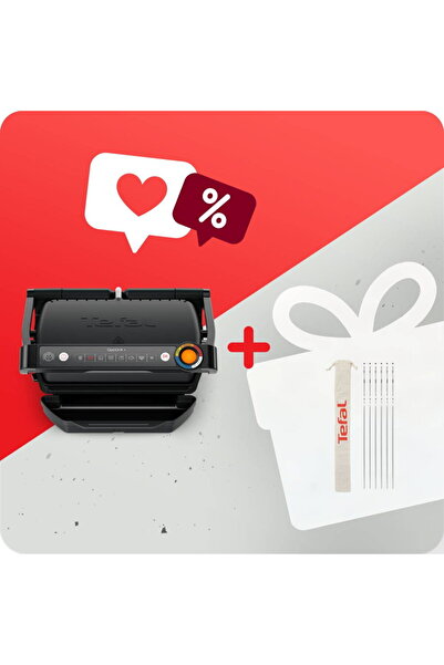 TEFAL Pachet PROMO Grătar electric Optigrill+ GC717810 & Set de 6 frigarui XL...