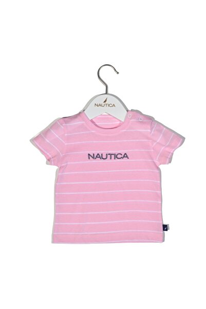 Nautica Μπλουζάκι Τζέρσεϊ Βιολογικό Σχέδιο 12 Ροζ Ριγέ 68εκ. 3-6 μηνών