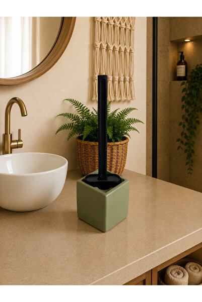 Zigzag Home Decorative Bohemian Style Concrete Special Design Toilet Brush Pr...