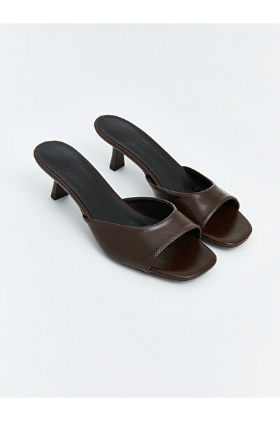 LC Waikiki Ozmarka New Season Women's Square-Toed Single-Strap Heeled Slippers