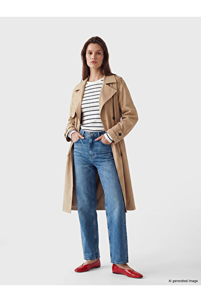 LC Waikiki Ozmarka New Season Double-Breasted Women's Trench Coat with Collar...