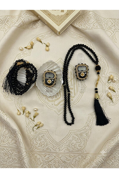 DUHA HAC 1O Piece Stone Zikirmatik and Tasbih Set in Mevlüt-Hac and Umrah-Dow...