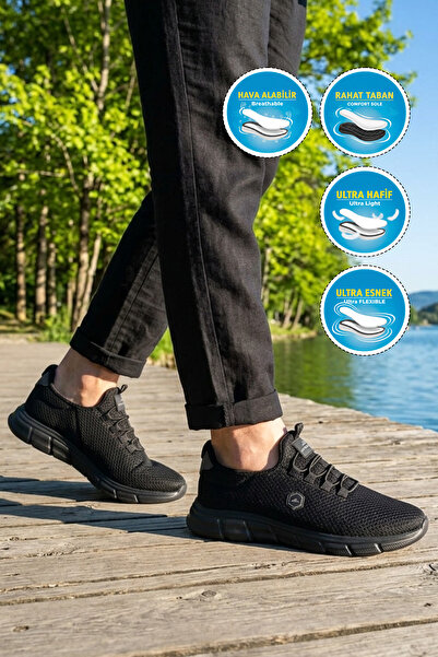 WALKWAY 26134 m Black-Black Men's Sports Shoes
