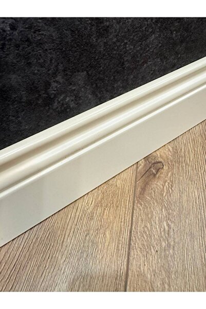 Pasha Dekor 10 Cm Yalı Serisi B Model Saten Krem Pvc Süpürgelik