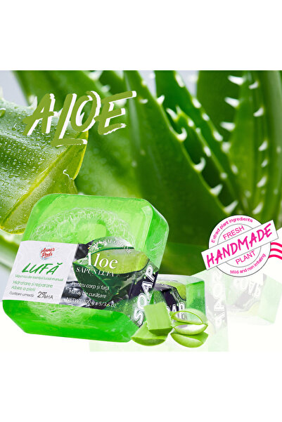 AnnesPods Set x 5 Sapunuri LUFA cu Aloe Vera, facut manual, 100gr.