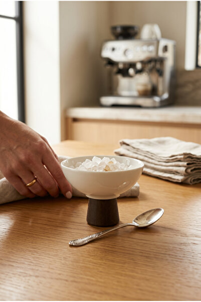 zezedesing Porcelain Acacia Footed Mini Serving Bowl 10 cm |   Porcelain Serv...