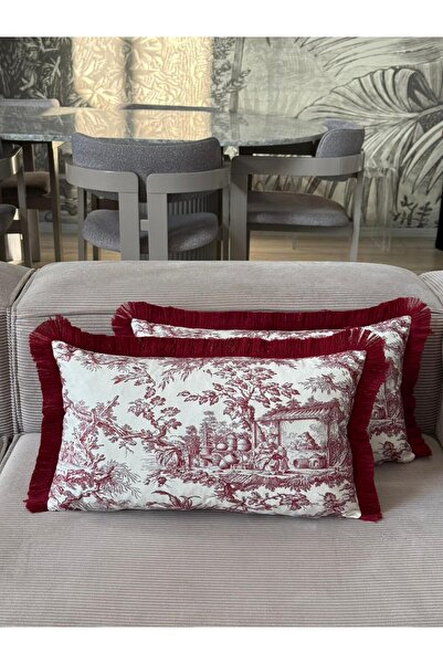 Skhome Double Sided Villagers Decorative Fringed Cushion Cover 1 Piece 30X50(...