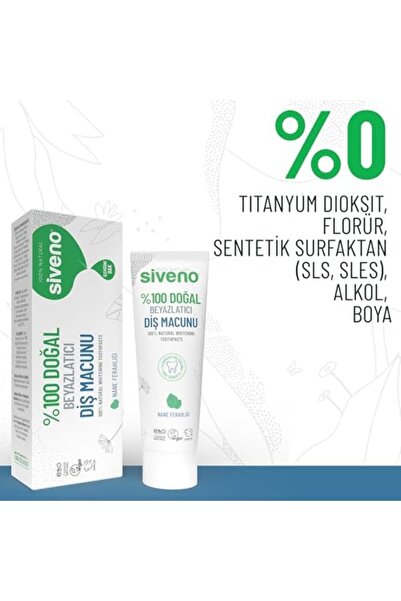 Yıldızan Mht Shop 100% Natural Toothpaste Whitening Mint Freshness Fluoride-F...