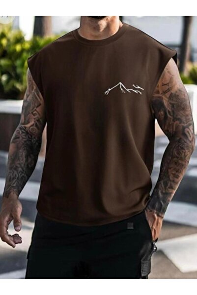 NIGRUM PARDUS Cycling Collar Line Mountain Printed 100% Cotton Large Size Sle...