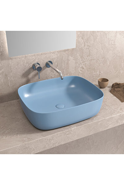 Karag Επιτραπέζιος νιπτήρας Azzurro Matt LT 2143-MBL 49x39.5x15cm (LT2143-MBL)
